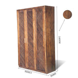 Rectangle Sagwan Wood Wardrobe/ Almirah With Caning Doors