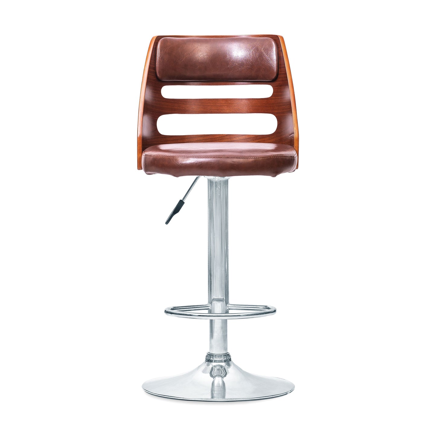 Bar Stool  Metal Frame Teal Brown Bar Stool