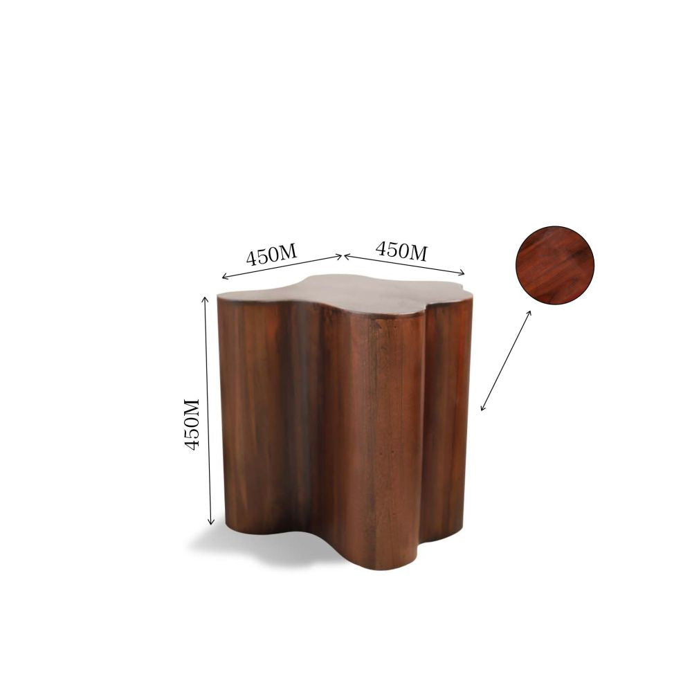 Original Design Sagwan Wood Bed Side Table Walnut Finish Lamp Stand