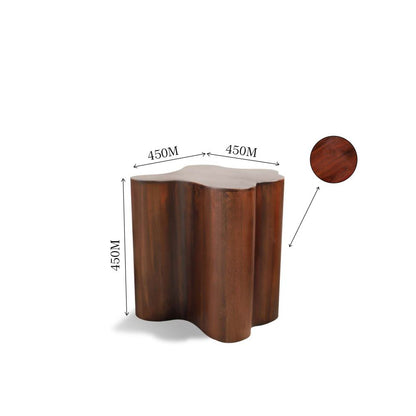 Original Design Sagwan Wood Bed Side Table Walnut Finish Lamp Stand