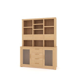Crockery Cabinet in Oak Veneer For Kitchen