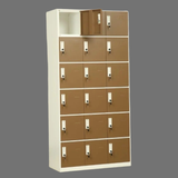 18-Door Metal Locker | Blue & White Steel Storage Cabinet | SRK Modular Furniture