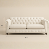 Aurelia Chesterfield Sofa | Deep Teal Tufted Velvet Sofa | Theom Living