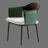 Modern Designer Accent Chair | Black & Brown Upholstered Dining / Office Chair | SRK Modular Furniture