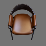 Modern Designer Accent Chair | Black & Brown Upholstered Dining / Office Chair | SRK Modular Furniture