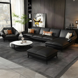 The Novara Luxe Leather Sectional Sofa | Premium Office Visitor & Home Lounge Set