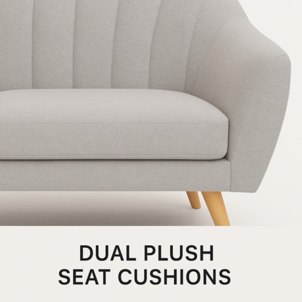 Su-Ākriti – Contemporary Curved Fabric Sofa