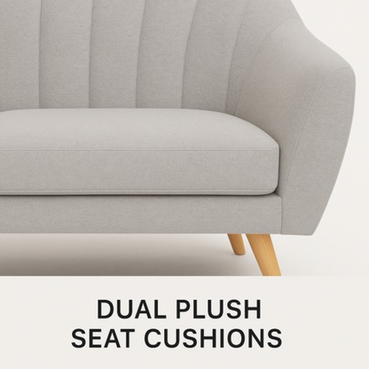 Su-Ākriti – Contemporary Curved Fabric Sofa