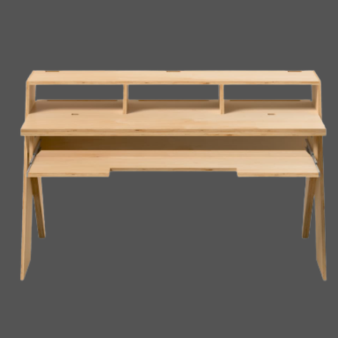 Rustic Wooden Desk – Spacious & Durable for a Productive Office