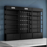 SRK Premium Black Display Rack System | Modular Retail & Showroom Shelving Unit | SRK Modular Furniture