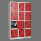 12-Door Metal Storage Locker | Green & White Steel Locker Cabinet | SRK Modular Furniture