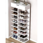 Modern 12-Tier Wooden Shoe Rack with Drawer | Space-Saving Organizer | Theom Living