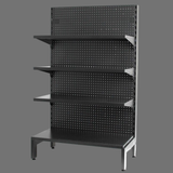 Perforated Display Rack | Heavy-Duty Metal Retail Shelving Unit | SRK Modular Furniture