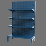 Perforated Display Rack | Heavy-Duty Metal Retail Shelving Unit | SRK Modular Furniture