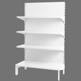 Perforated Display Rack | Heavy-Duty Metal Retail Shelving Unit | SRK Modular Furniture
