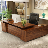 Executive Wooden Office Desk | L-Shaped Director Table with Side Return Storage | SRK Modular Furniture