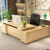 Executive Wooden Office Desk | L-Shaped Director Table with Side Return Storage | SRK Modular Furniture