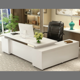Executive Wooden Office Desk | L-Shaped Director Table with Side Return Storage | SRK Modular Furniture