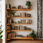 Floating Wall Bookshelf Set | Minimalist Solid Wood Wall Shelves