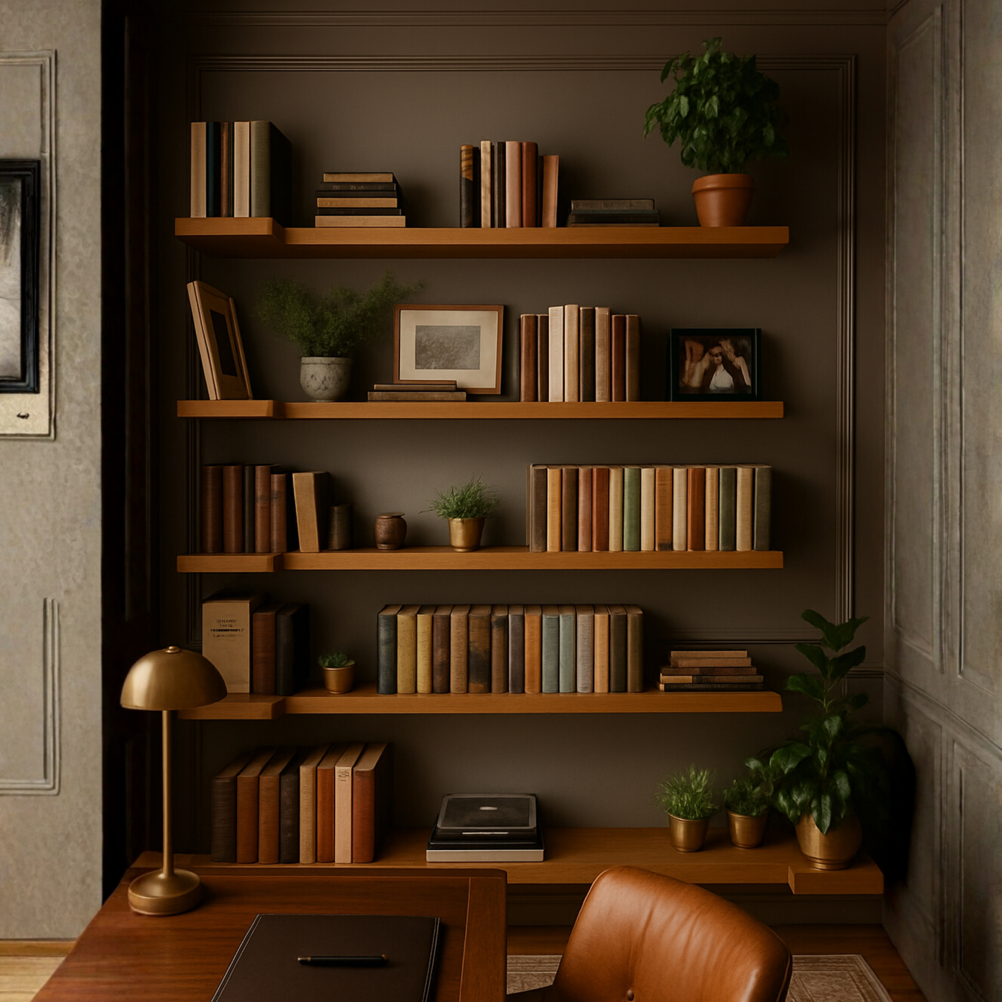 Floating Wall Bookshelf Set | Minimalist Solid Wood Wall Shelves