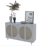 SRK Furniture  Shelves Accent Cabinet, Free Standing Console Table