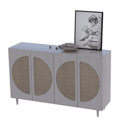 SRK Furniture  Shelves Accent Cabinet, Free Standing Console Table