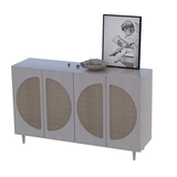 SRK Furniture  Shelves Accent Cabinet, Free Standing Console Table