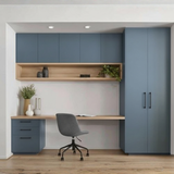 The Zenith Executive Workstation System | L-Shaped Desk & LED Storage Unit "