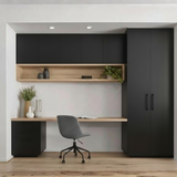 The Zenith Executive Workstation System | L-Shaped Desk & LED Storage Unit "