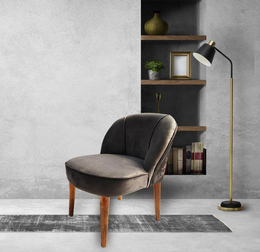 Cushioned Chair Wooden Legs For Lounge Chair And Living Room