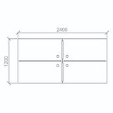 Work Stations (Face to Face Work Station ) With Light Blue Color Pin Board  Wire Raceway Underneath The table along