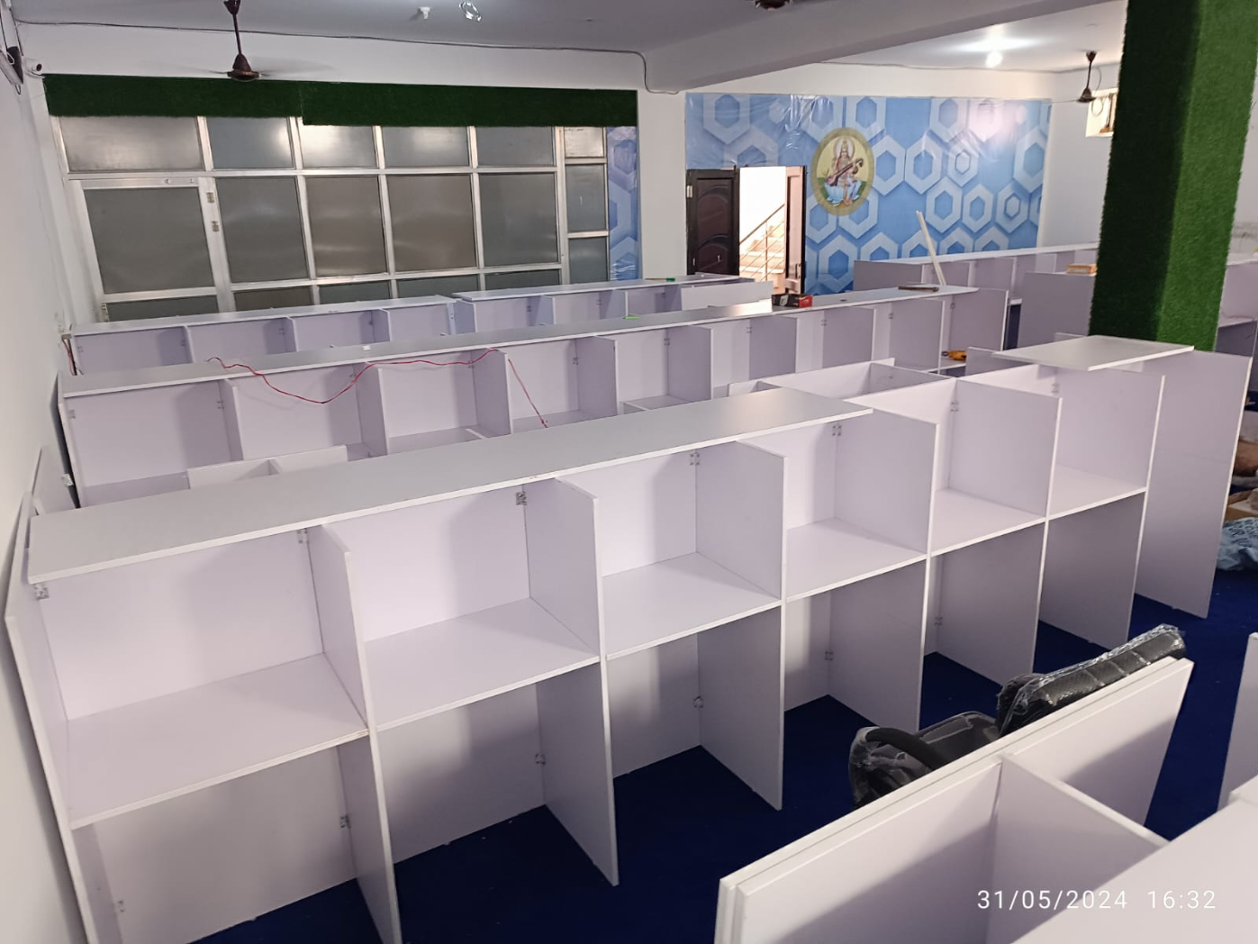 White Pre - lam practical Board   Library Furniture