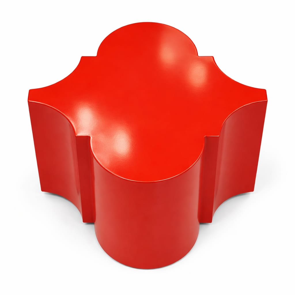 Quatrefoil Accent Table – High Gloss Sculptural Side Table