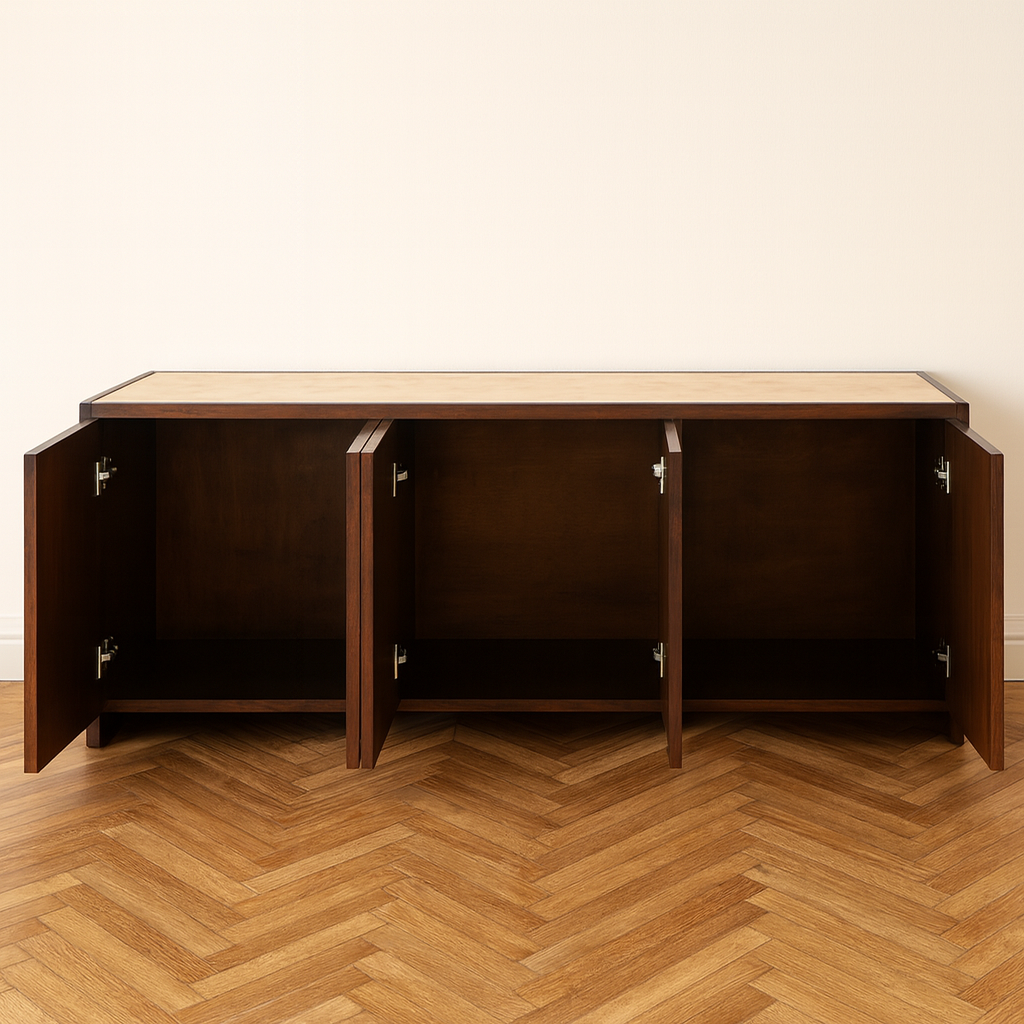 Sideboard Walnut Finish Style Dressers Storage