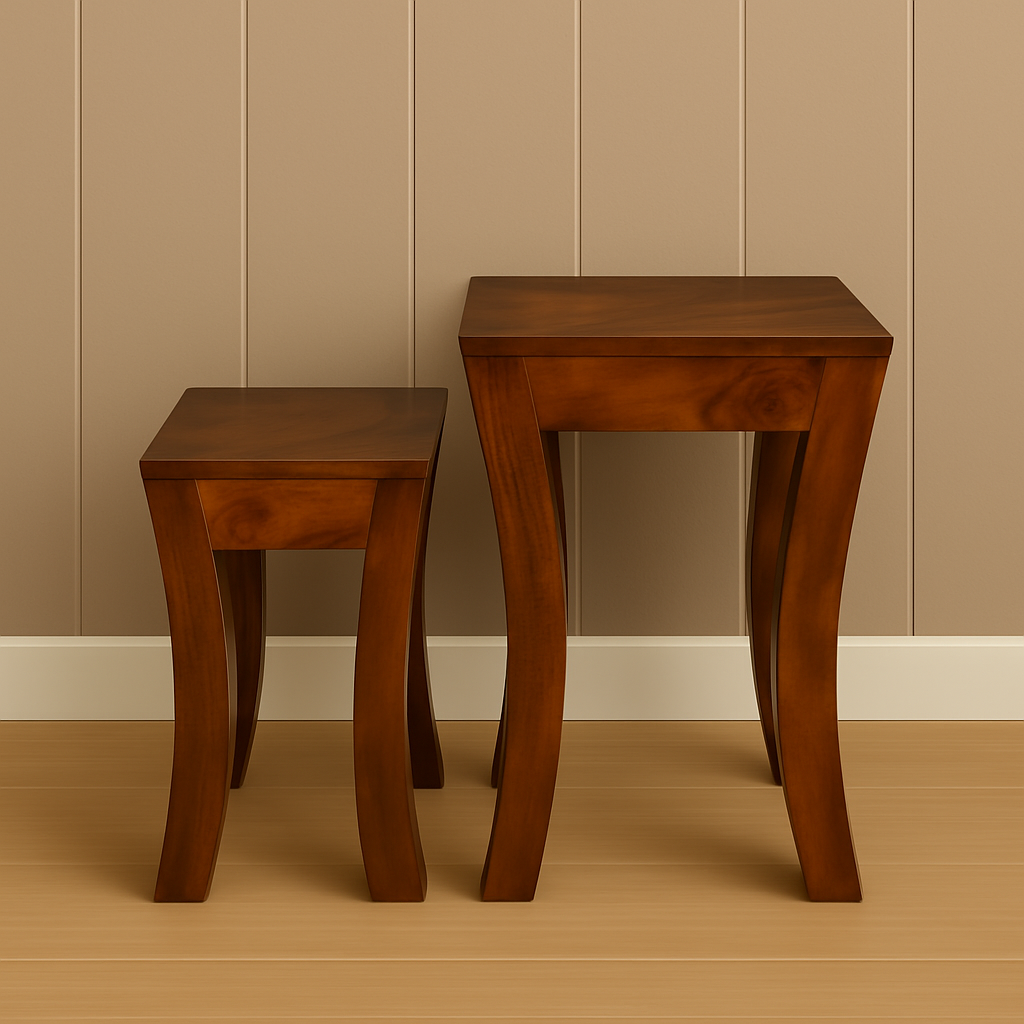 CurveNest Wooden Sidetable (Set of 2) Collection