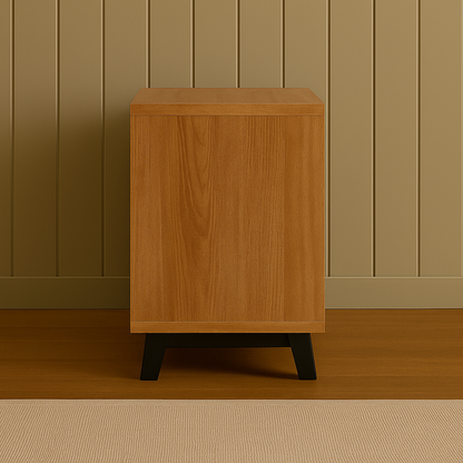 ArtisanCraft Hand-Carved Wooden Bedside Table