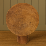 Rustika Solid Wood Pedestal Side Table