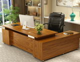 Executive Wooden Office Desk | L-Shaped Director Table with Side Return Storage | SRK Modular Furniture