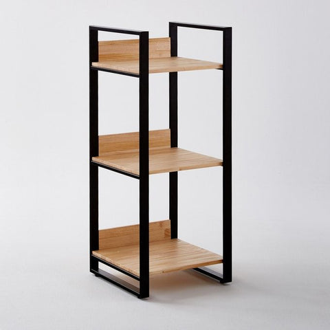 Industrial 3-Tier Wooden & Metal Shelf | Modern Display & Storage Rack | Theom Living