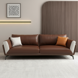 Aristo Luxe Leather Sofa | Modern Wooden Frame Sofa | Theom Living