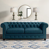 Aurelia Chesterfield Sofa | Deep Teal Tufted Velvet Sofa | Theom Living