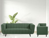 Aurelia Luxe Grey Sofa | Vertical Channel Tufted Design | Theom Living