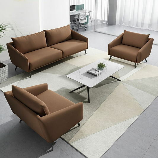 The “Vetra Noir” Modern Sofa Set | Minimalist Black 3+1+1 Seater for Office & Home