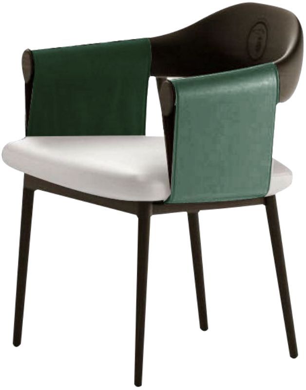 Modern Designer Accent Chair | Black & Brown Upholstered Dining / Office Chair | SRK Modular Furniture