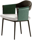 Modern Designer Accent Chair | Black & Brown Upholstered Dining / Office Chair | SRK Modular Furniture