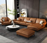 The Novara Luxe Leather Sectional Sofa | Premium Office Visitor & Home Lounge Set