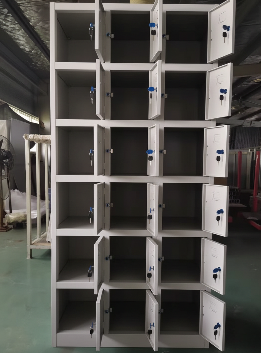 Industrial 15-Door Locker Cabinet | Heavy-Duty Steel Storage | SRK Modular Furniture