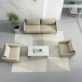 The “Vetra Noir” Modern Sofa Set | Minimalist Black 3+1+1 Seater for Office & Home