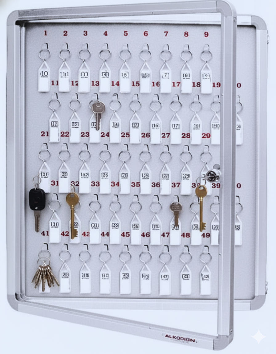 Wall-Mounted Key Storage Cabinet | 48-Key Organizer Box | SRK Modular Furniture