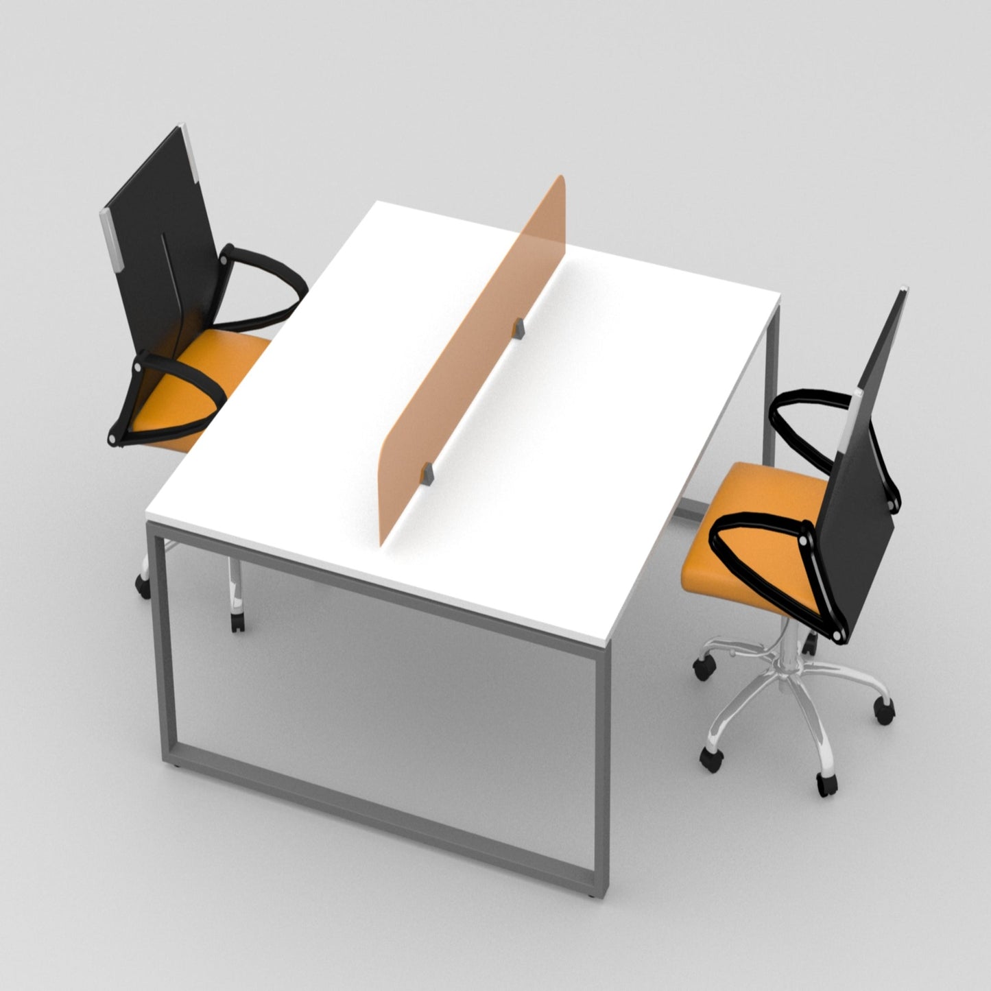 Work Stations (Face to Face Work Station ) With Light Blue Color Pin Board  Wire Raceway Underneath The table along